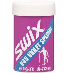 Swix V45 Violet Spec. Hardwax 0/-3C, 45g Tørrvoks for mildere forhold